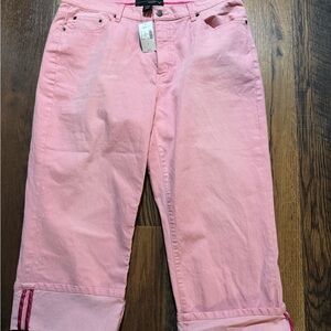 Venezia Pink Ankle Cropped Jeans